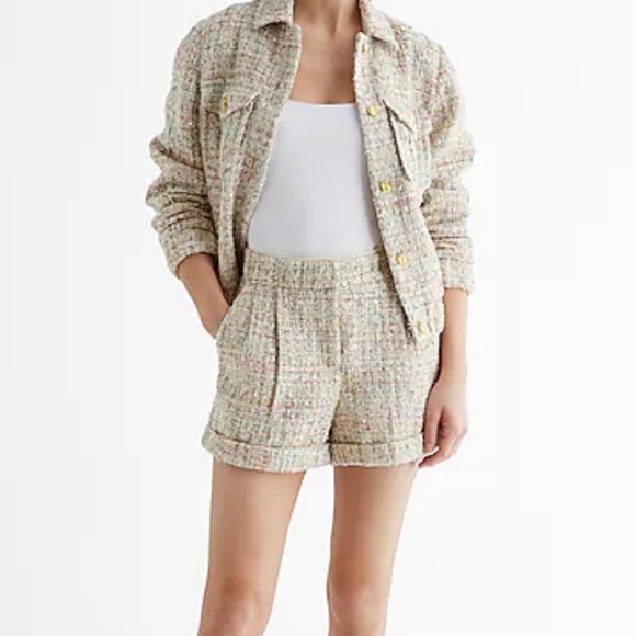 NWT Express Tweed Novelty Short SZ 6 - Picture 2 of 4